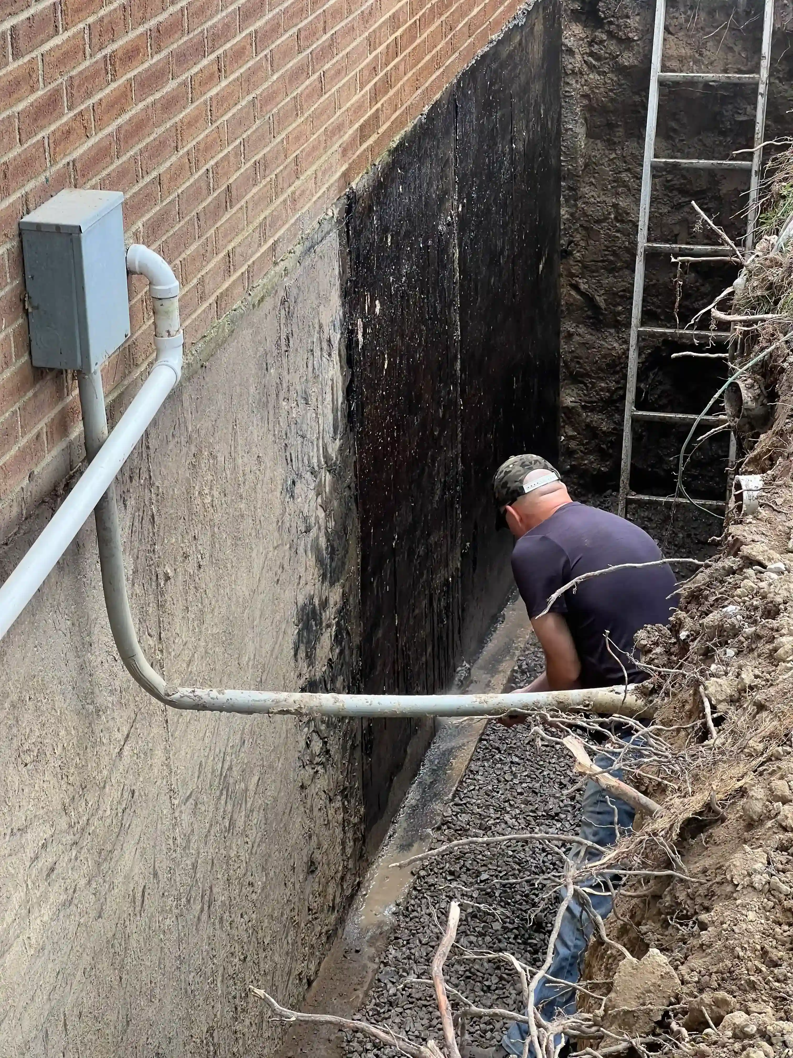 Exterior waterproofing membrane