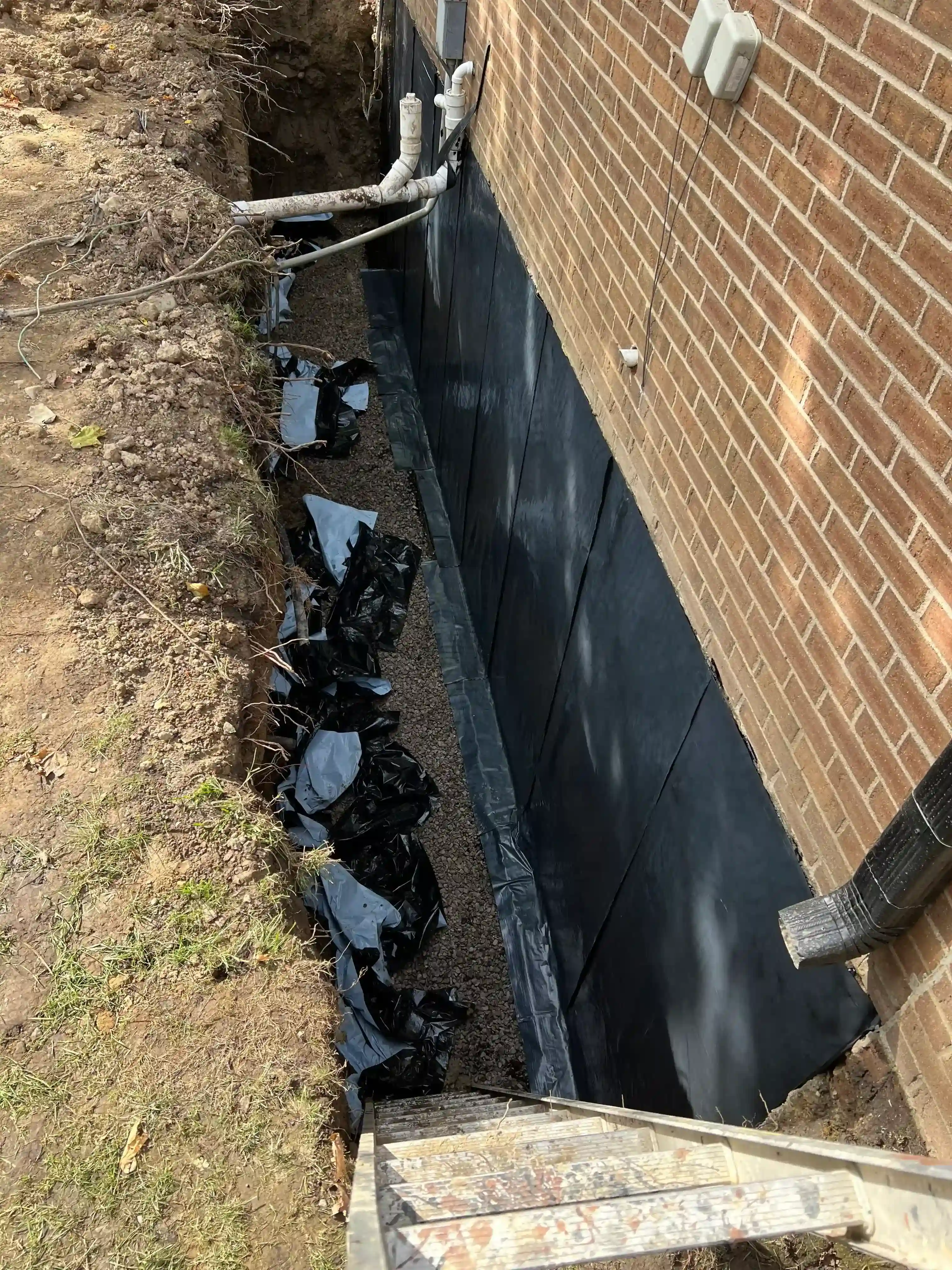 Perimeter foundation excavation