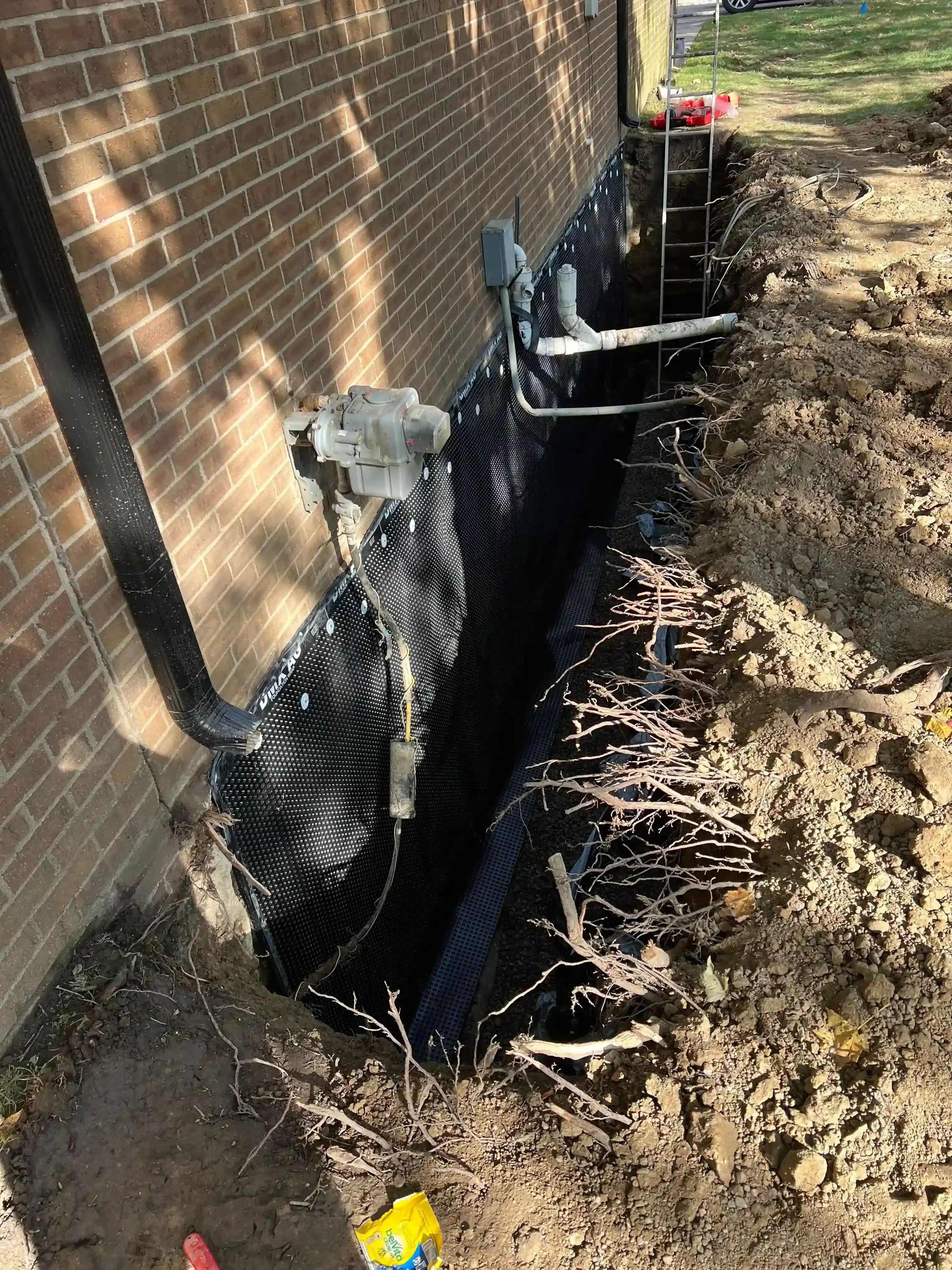 Drainage system installation