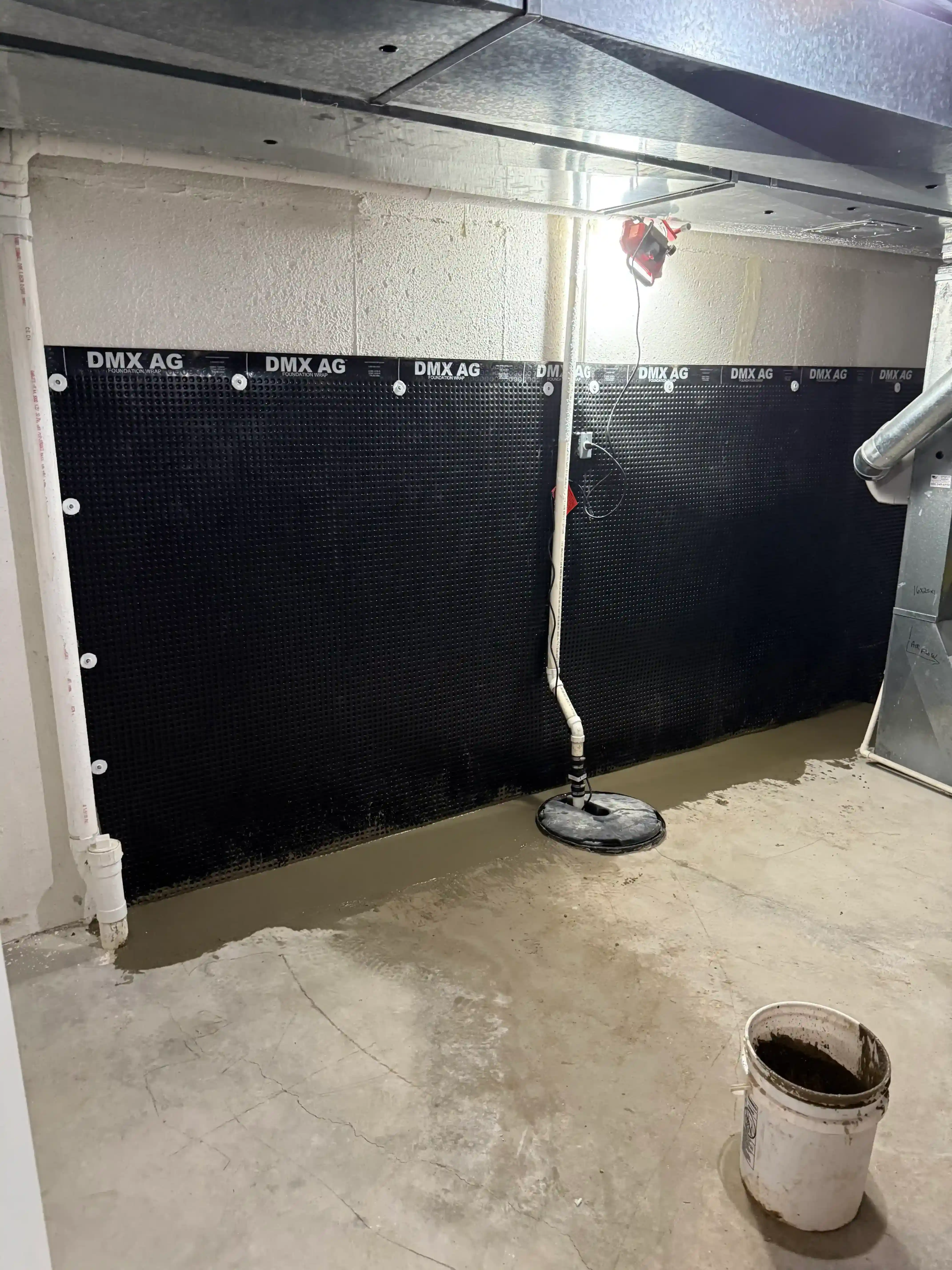 DMX membrane with sump pump