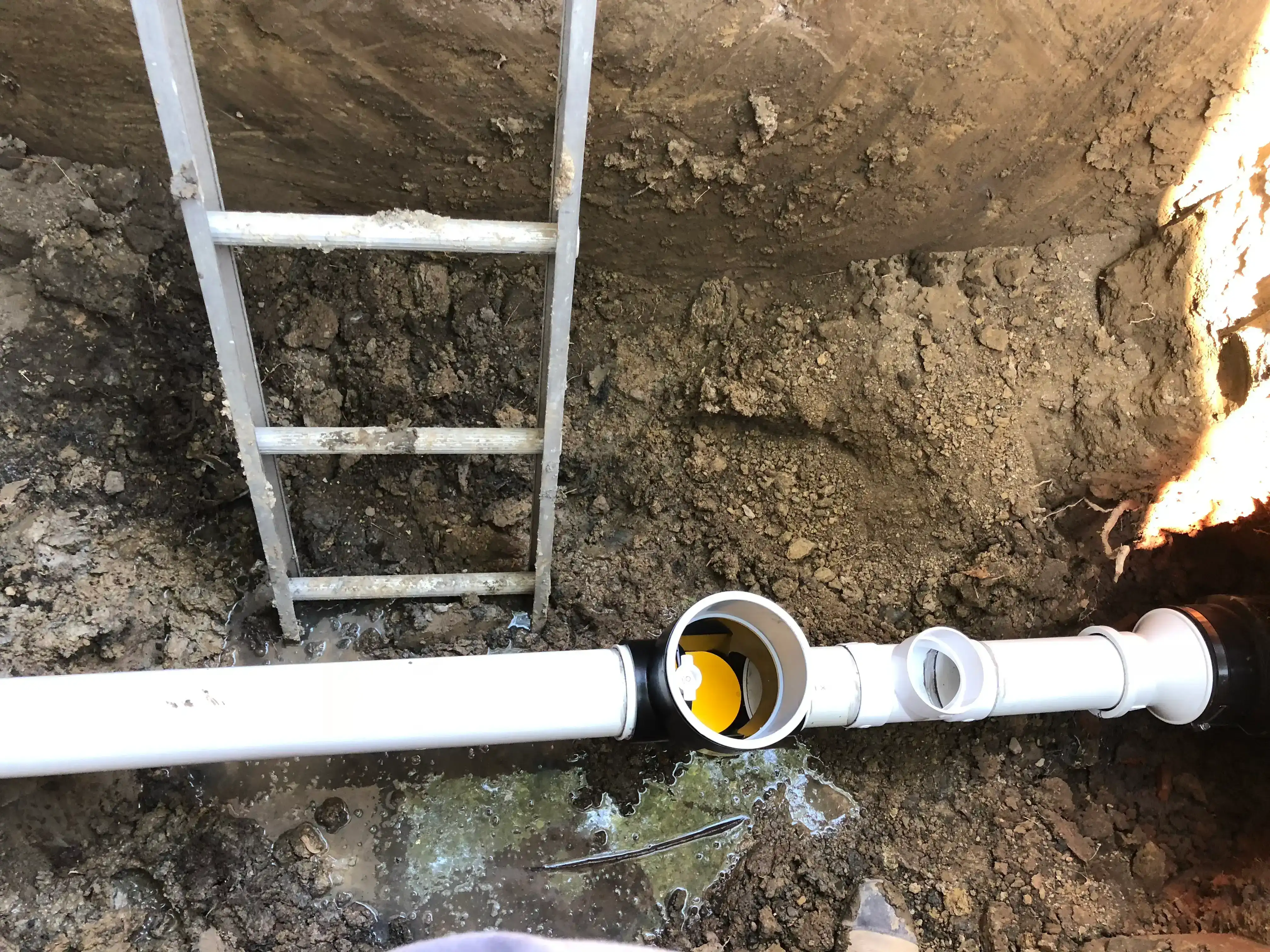 Sewer pipe with cleanout