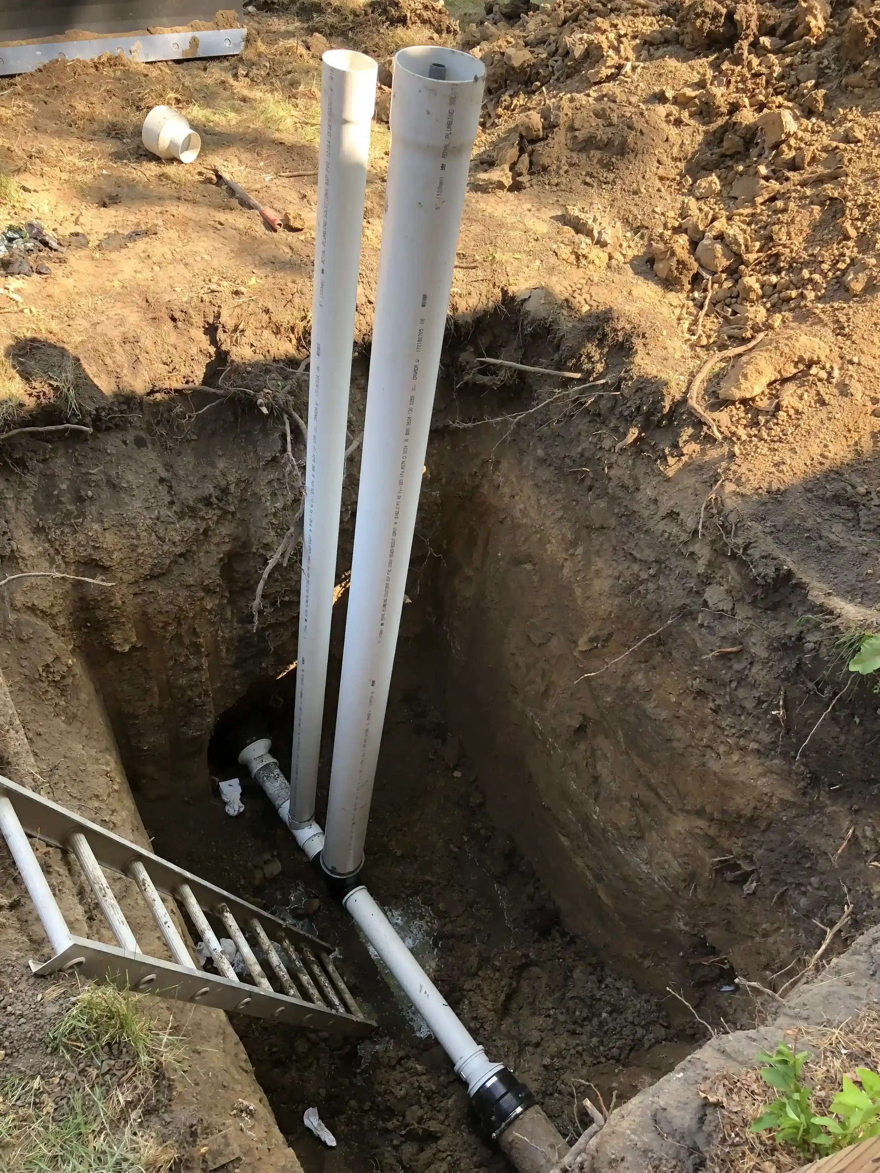 Sewer line installation