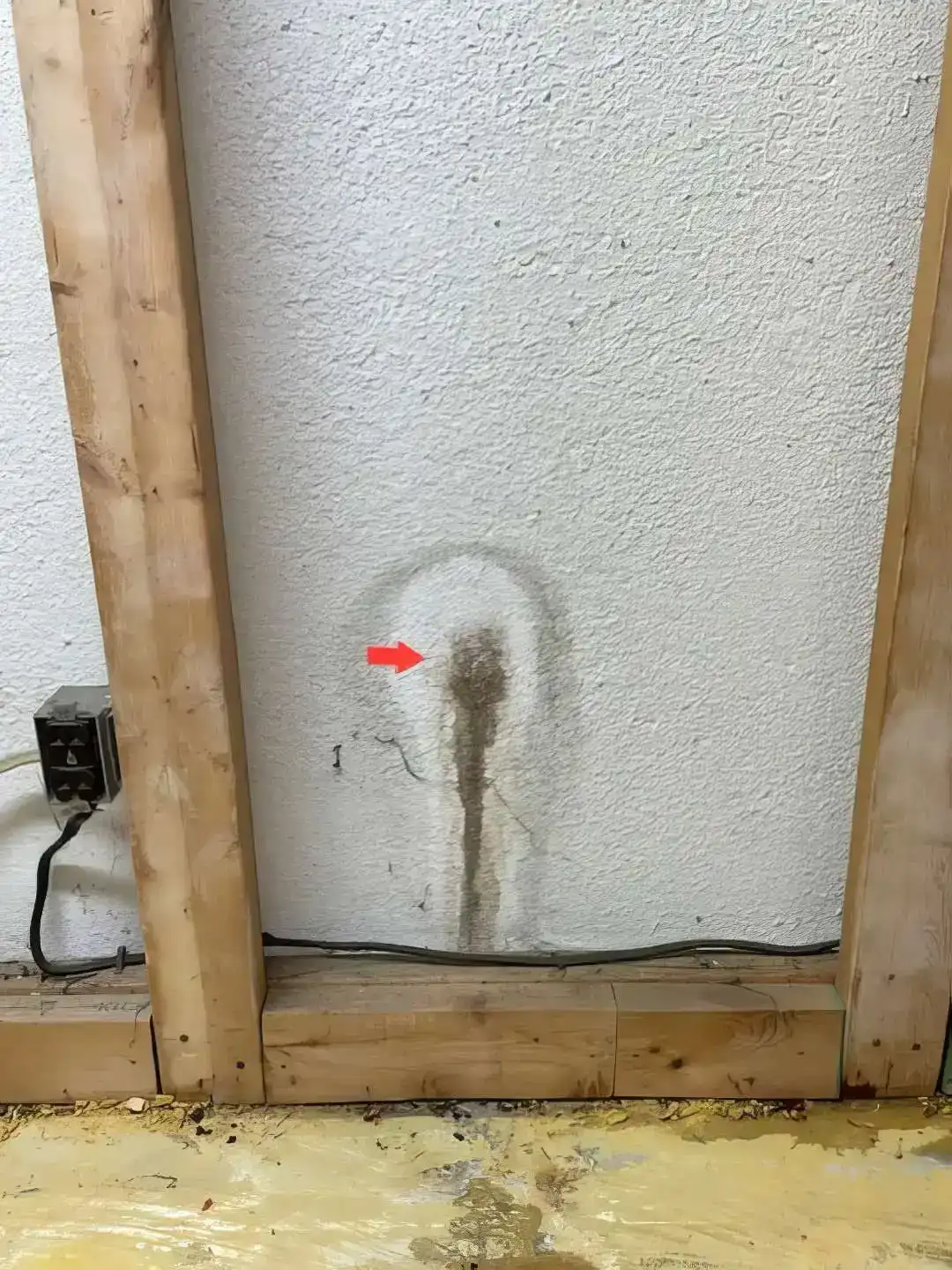 Foundation rod hole water leak