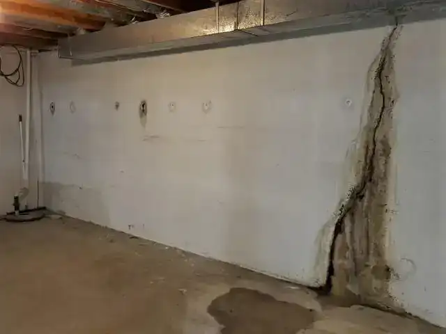 Poured foundation rod hole and crack leaks