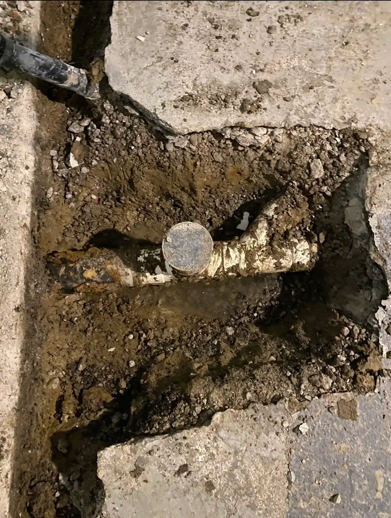 Interior backflow preventer in progress