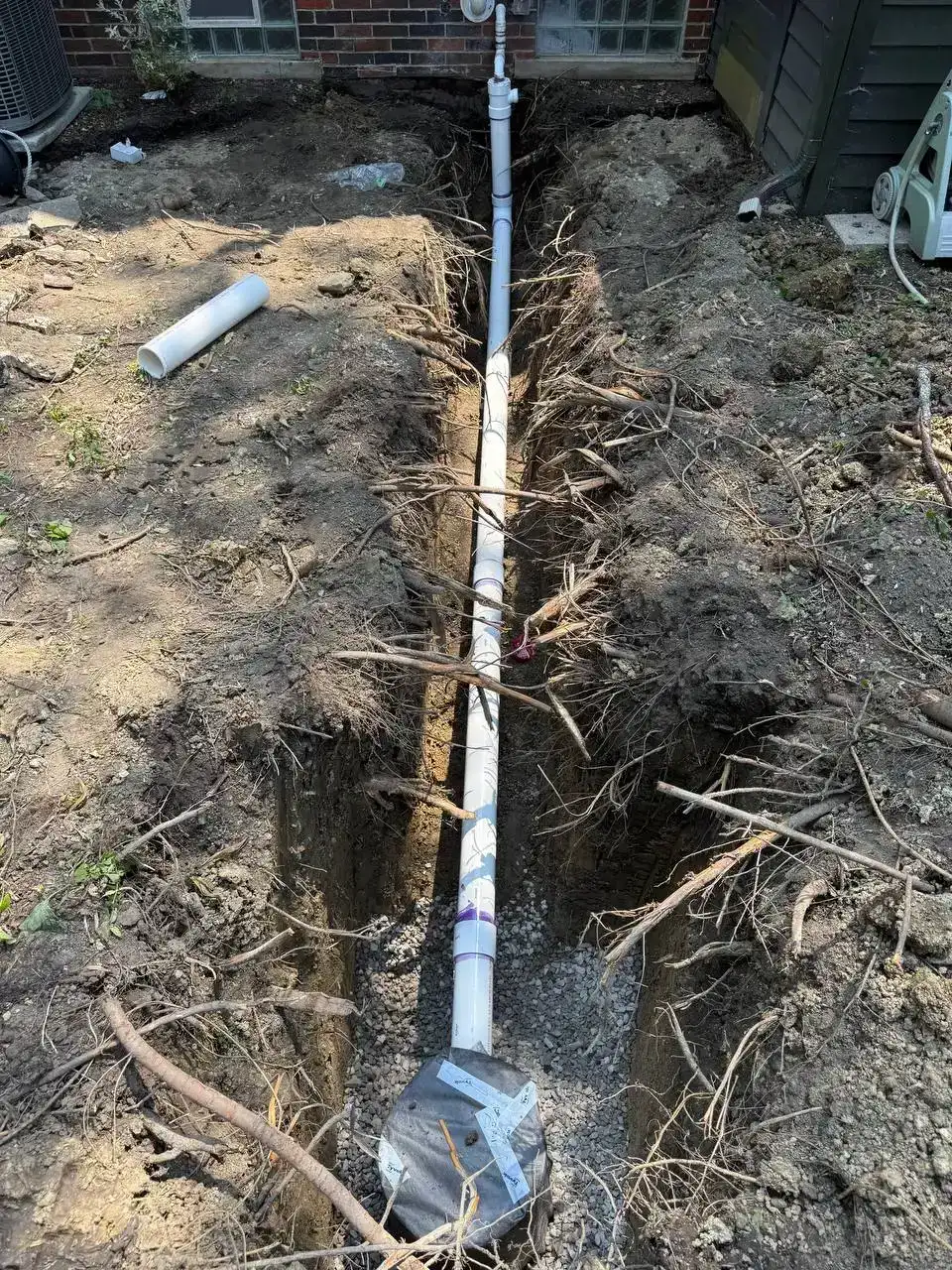 Exterior Sump Pump & Dry Well Discharge System