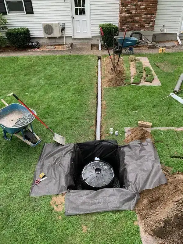 Yard Drainage Trench Excavation
