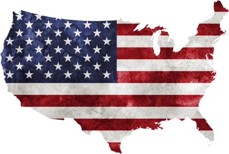 USA Flag Map